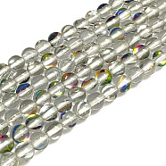 Synthetic Moonstone Beads Strands, Holographic Beads, Round, 10mm, Hole: 1mm, about 36~39pcs/strand, 14~15 inch(G-E536-01C)