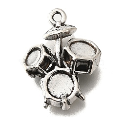 Tibetan Style Alloy Pendants, Cadmium Free & Lead Free, Antique Silver, Musical Instruments, 20.5x15.5x5mm, Hole: 1.4mm, about 226pcs/500g(FIND-G078-26A-AS)