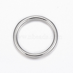 Alloy Welded Round Rings, Soldered Jump Rings, Closed Jump Rings, Lead Free & Cadmium Free & Nickel Free, Ring, Platinum, 12 Gauge, 18.5x2mm, Inner Diameter: 15mm(X-PALLOY-AD48904-P-NR)