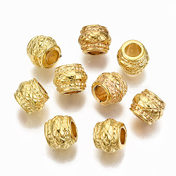 CCB Plastic European Beads, Large Hole Beads, Rondelle, Golden, 10x8mm, Hole: 5mm, about 1150pcs/500g(CCB-T011-24G)