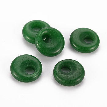 Natural Malaysia Jade Pendants, Donut/Pi Disc, 17.5~18.5x5.5mm, Hole: 5.5mm