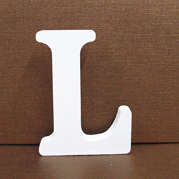 Letter Wooden Ornaments, for Home Wedding Decoration Shooting Props, Letter.L, 100x100x15mm