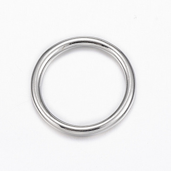 Alloy Welded Round Rings, Soldered Jump Rings, Closed Jump Rings, Lead Free & Cadmium Free & Nickel Free, Ring, Platinum, 12 Gauge, 18.5x2mm, Inner Diameter: 15mm