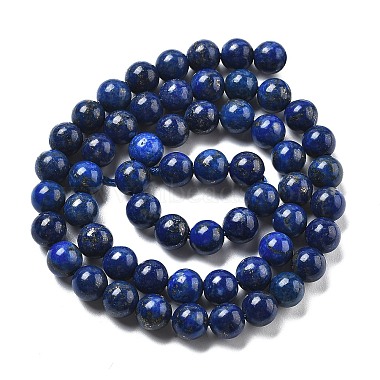 Natural Lapis Lazuli Bead Strands(G-G953-04-6mm)-5