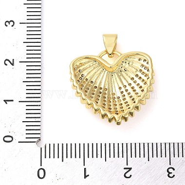 Placage de crémaillère en laiton micro pavé pendentifs en zircone cubique claire(KK-C047-12G)-3