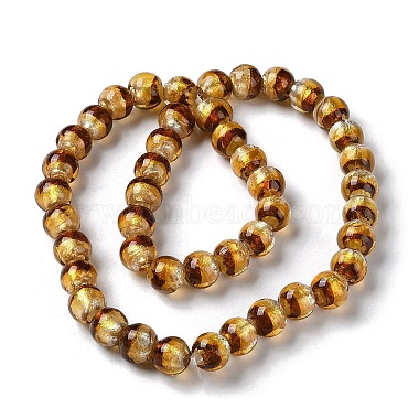 Sable doré fait à la main avec brin de perles de lampe en feuille d'argent(LAMP-Z007-04A)-3