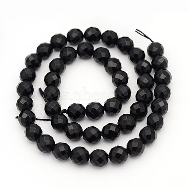 Natural Black Onyx Beads Strands(GSF8mmC097)-3