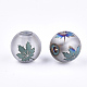 Autumn Theme Electroplate Transparent Glass Beads(EGLA-S178-01-01B)-2