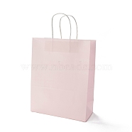 Rectangle Paper Bags, with Handles, for Gift Bags and Shopping Bags, Misty Rose, 33.5x26x12cm, Fold: 33.5x26x12cm(CARB-F010-01E)