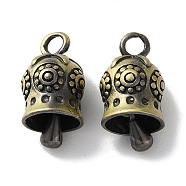 Tibetan Style Brass Pendants, Cadmium Free & Lead Free, Bell, Antique Bronze, 20.5x10.5mm, Hole: 3mm(KK-M284-37AB)
