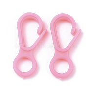 Plastic Lobster CLaw Clasps, Pink, 33x15.5x4.5mm, Hole: 7.5mm(X-KY-D012-08)