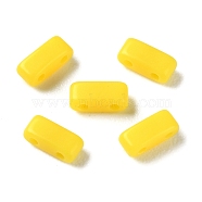 Opaque Acrylic Slide Charms, Rectangle, Yellow, 2.3x5.2x2mm, Hole: 0.8mm(OACR-Z010-02D)