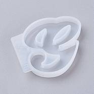 Letter DIY Silicone Molds, For UV Resin, Epoxy Resin Jewelry Making, Letter.G, 51x42x8mm, Inner Diameter: 46x39mm(DIY-I034-08G)