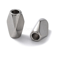303 Stainless Steel Beads, Oval, Stainless Steel Color, 10x6x6mm, Hole: 2.8mm(STAS-Q302-21A-P)