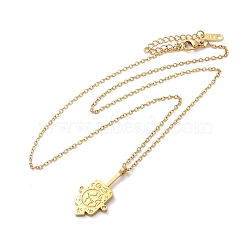 304 Stainless Steel Pandant Necklace for Men Women, Golden, Infinity, 20.20 inch(51.3cm)(NJEW-O126-02G-05)