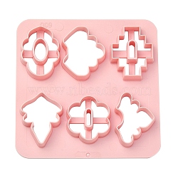 ABS Cookie Cutters, Flower, Pink, 100x100mm(BAKE-YW0001-007)