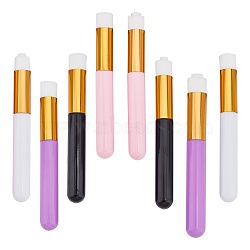 Gorgecraft 16Pcs 8 Styles Synthetic Fiber Nose Pore Deep Cleaning Brush, Facial Cleansing Brushes, with Plastic Handle, for Eyelash Extensions Blackhead Brush Washing Brush, Mixed Color, 10.1~10.3x1.2cm, 2pcs/style(AJEW-GF0003-02)