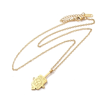 304 Stainless Steel Pandant Necklace for Men Women, Golden, Infinity, 20.20 inch(51.3cm)