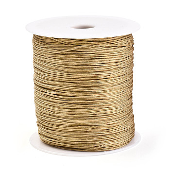Nylon Thread, Chinese Knotting Cord, Dark Goldenrod, 1mm, about 284.33~306.21 yards(260~280m)/roll