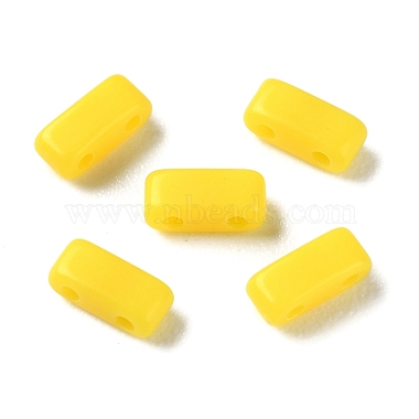 Yellow Rectangle Acrylic Slide Charms