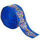 Flat Ethnic Style Embroidery Polyester Ribbons(OCOR-WH0067-86A)-1