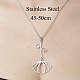 201 Stainless Steel Hollow Leaf Pendant Necklace(NJEW-OY001-54)-3