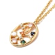 Collier pendentif constellation de zircons cubiques colorés(NJEW-H166-01L)-2