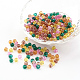 Perles de verre craquelé peintes(DGLA-X0006-4mm-08)-1
