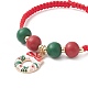 Christmas Themed Alloy Enamel Charm Bracelet(BJEW-JB09928)-3