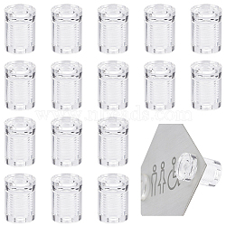 Transparent Acrylic Standoff Pins, Wall Mounted Standoff Screws for Glass, Acrylic Sign, Clear, 19x25mm(FIND-WH0038-33)