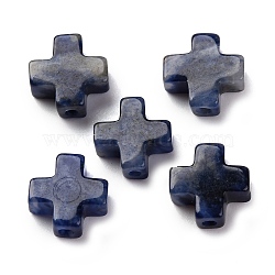 Natural Sodalite Beads, Cross, 10x10x4mm, Hole: 1.2mm(G-K369-02E)