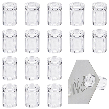 Transparent Acrylic Standoff Pins, Wall Mounted Standoff Screws for Glass, Acrylic Sign, Clear, 19x25mm