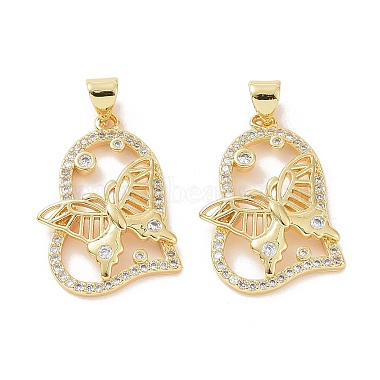 Pendentifs avec zircon cubiques à micro-pavés en laiton(ZIRC-I063-15G)-2