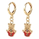 Brass Huggie Hoop Earrings for Christmas(EJEW-JE04509)-2