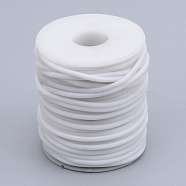 PVC Tubular Solid Synthetic Rubber Cord, No Hole, Wrapped Around White Plastic Spool, White, 2mm, about 32.8 yards(30m)/roll(RCOR-R008-2mm-30m-08)