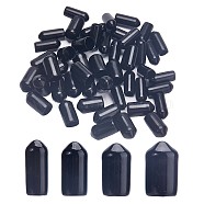 100Pcs 4 Style PVC Plastic End Caps, Flexible Bolt Covers, Screw Caps, Thread Protectors, Column, Black, 14.5~16x6.5~10mm, Inner Diameter: 5~8mm, 25pcs/style(KY-GF0001-33A)