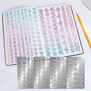 Fingerinspire 4Pcs 4 Style Custom 304 Stainless Steel Cutting Dies Stencils, for DIY Scrapbooking/Photo Album, Decorative Embossing, Floral Pattern, 10.1x17.7cm, 1pc/style(DIY-FG0002-10)