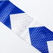 Safety Reflector Film Strips Stickers, Rectangle with arrow Pattern, Auto Accessories, Blue, 50x0.4mm, about 3m/roll(AJEW-WH0240-51C)