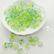 Handmade Lampwork Beads, AB Color, Lily of the Valley, Lawn Green, 12x8mm, Hole: 1.2mm(LAMP-CJC0008-16C)