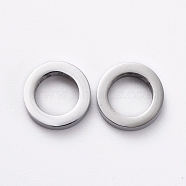 304 Stainless Steel Linking Rings for Jewelry Making, Manual Polishing, Ring, Stainless Steel Color, 8x2mm, Inner Diameter: 5mm(STAS-G215-26-P03)
