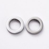 Non-Tarnish 304 Stainless Steel Linking Rings for Jewelry Making, Manual Polishing, Ring, Stainless Steel Color, 8x2mm, Inner Diameter: 5mm(STAS-G215-26-P03)