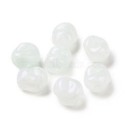 Opaque Acrylic Beads, Glitter Beads, Rice, Honeydew, 16x13.8x11.5mm, Hole: 1.8mm, about 333pcs/500g(OACR-C013-10G)