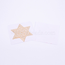 Self Adhesive Brass Stickers, Scrapbooking Stickers, for Epoxy Resin Crafts, Golden, Star of David Pattern, 67x68x0.1mm(DIY-TAC0005-38C-6.8cm)