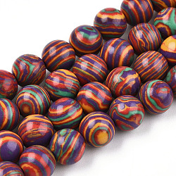 Round Dyed Gemstone Beads Strands, Colorful, 8mm, Hole: 1mm, about 42~43pcs/strand, 14.37~14.65 inch(36.5~37.2cm)(G-R251-02A)