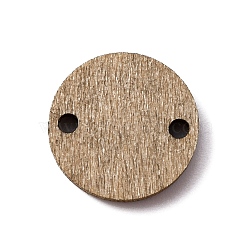 Unfinished Wood Connector Charm, Flat Round, Camel, 1.3x0.2cm, Hole: 1.6mm(DIY-WH0319-71)