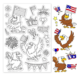 PVC Plastic Stamps, for DIY Scrapbooking, Photo Album Decorative, Cards Making, Stamp Sheets, Eagle Pattern, 16x11x0.3cm(DIY-WH0167-56-716)