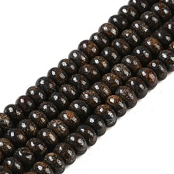 Natural Bronzite Beads Strands, Rondelle, 6.5x4mm, Hole: 1mm, about 90pcs/strand, 15.08 inch(38.3cm)(G-G084-C13-02)