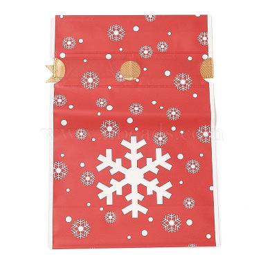 Pochettes d'emballage en plastique flocon de neige de noël(ABAG-Q053-03H)-2