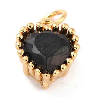 Real 18K Gold Plated Brass Inlaid Cubic Zirconia Charms(ZIRC-L100-074G-05)-2