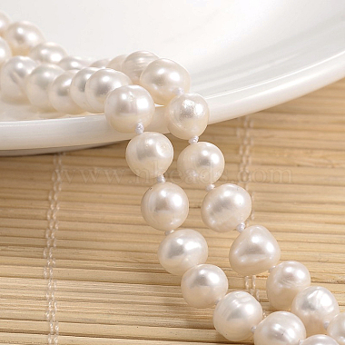 Natural Pearl Beads Necklace(NJEW-P126-A-10-01)-2